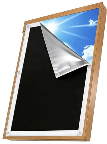 Purovi Fenster Verdunkelung - Dachfenster Rollo – Verdunklungsrollo ohne Bohren 100% Blickdicht – Window Blinds UV- und Hitzeschutz-Rollos für Velux- und Roto-Fenster in verschiedenen Größen