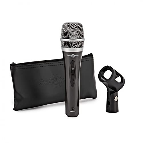 gear4music Dynamic Vocal Microphone XLR with Switch