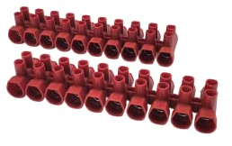 RASMACOR | Lot de 2 borniers électriques 6mm 12 pôles | Barrières de Connexion des bornes | Borne de Fixation Quick Connector pour câble électrique | Cheville en Vrac de 6 mm | 6 millimètres carrés