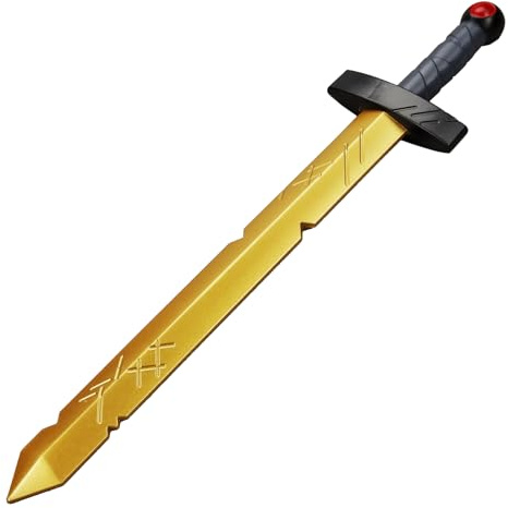 Munetoshi Épée de combat en mousse de 61 cm - Écarlate dorée - Accessoire de déguisement de Finn Adventure Fantasy Cosplay, jaune, 61 cm