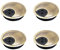 4 Pcs Bronze Computer Grommet Metal Cable Grommet Computer Desk Cable Hole Cover for Desks Office Worktops