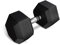 TREX SPORT Hexagon Hanteln | gummierte Kurzhanteln 2,5kg-20kg mit verchromtem Griff | Hanteln Dumbbells (1x15 kg)
