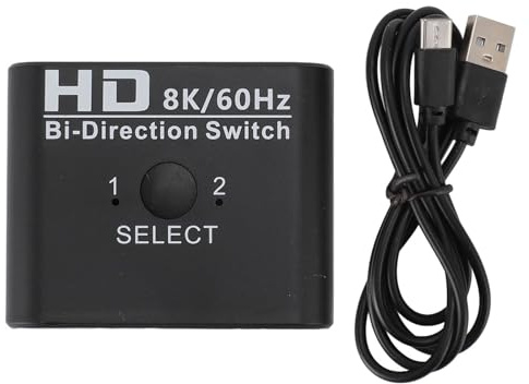 HDMI 8K 60Hz, 4K 60Hz, Dubbelriktad HDMI Switcher 2 in 1 Out, HDMI Splitter 1 Input 2 Output, HD Multimedia Interface Splitter