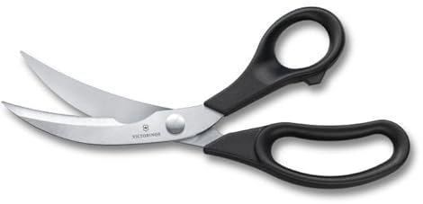 Victorinox 7.6342 Ciseaux Professionnels pour Volaille, Ciseaux pour Fruits de Mer, Ciseaux de Cuisine, 25 cm, Acier Inoxydable, Lames Extra Aiguisées, Poignée en Plastique Robuste