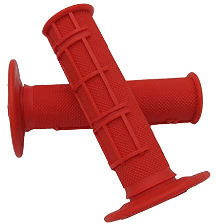 Manopole per manubrio moto da cross da 22 mm, in gel di gomma, colore: rosso