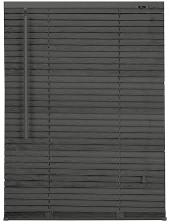 APEX FURNISHINGS Made to Measure PVC Venetian Blinds - 25mm Slats Easy Fit Window Blinds Child Safe Fittings Windows Shutters for Home Office (Grey Embossed 170W x 150L cm)