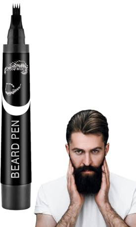 Beard Pencil Filler for Men, Instant Beard Pen,Mustache Shaping & Enhancing, Beard Styling Pen for Define, Sharpen Hair, Beard,Eyebrow