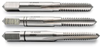 BAER Handgewindebohrersatz HSSG Handgewindebohrer 3-tlg. Satz M 6 x 1,0 - Gewindeschneider - Gewindebohrer - Vorschneider + Mittelschneider + Fertigschneider - Gewindeschneiden