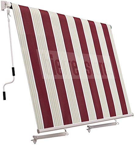 TENDA DA SOLE A CADUTA cm.100 x H.250 - bordeaux/crema