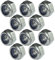 AERZETIX - C49568 - Juego de 10 tuercas hexagonales de bloqueo M8 Ø exterior 13mm - en acero inoxidable A2 - tuercas autoblocantes con anillo de nylon