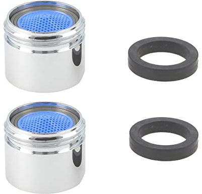 M18/M18,5/M20/M22/M24/M28 Strahlregler Mischdüse Luftsprudler, 2-teiliges Set Wasserhahn Bubbler, Mischpatrone Armaturensieb, Honeycomb verchromt - Außengewinde (M18)