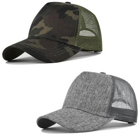 HAPEE Basebollkeps för herr lastbil, klassisk hatt snapback-keps, CA-GM191-2P07-GreyCam x LinneGrey, one size