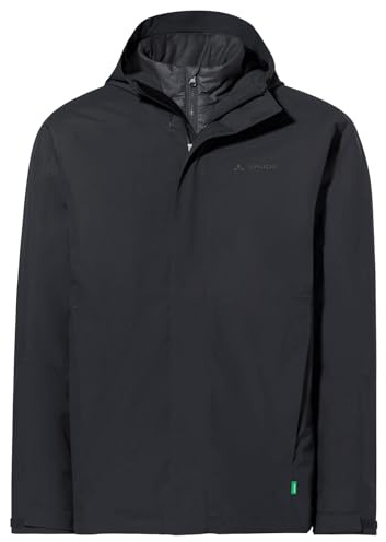VAUDE Herren Jacke Neyland 3in1 Jacket, wind- und wasserdichte, atmungsaktive Außenjacke, wärmende Innenjacke mit PrimaLoft® Insulation, black, M