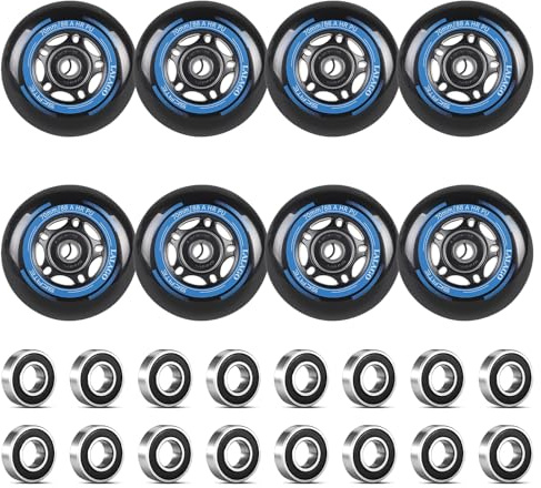 LALAGO Parti med 8 inline-hjul, 70mm hjul för rullskridskor med ABEC 9-lager