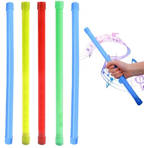 Tubo de gemidos, 5 piezas de 15, 9 pulgadas, juguete para hacer ruido, divertido tubo de sonido de plástico con forma de palo de risa, regalo de fiesta, de burbujas sensorial para niños y adu