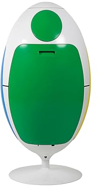 SoldiDesign Ovetto Poubelle de Recyclage 54L (3 x 18L), Système de tri sélectif, tri des déchets, 3 Compartiments, Poubelle Cuisine Blanc Amical Taille Unique