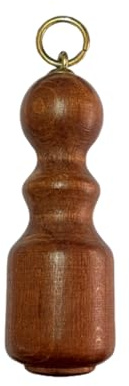 Schleife mit Seilspanner, Knauf für Stange mit Seilzug aus Holz, erhältlich in verschiedenen Farben (Kirsch)