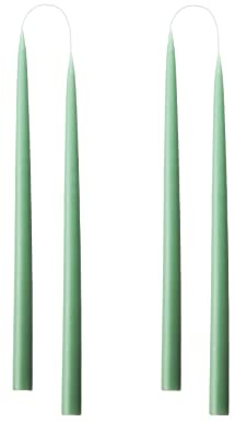 Kunstindustrien® Tapered Candles, Made in Denmark, 42 colours available, Dripless & Smokeless Dinner Candles, Candle long burning 15 hours, Unscented Candle gift set 4pcs. 2.2x35cm (Dark Reseda Green)