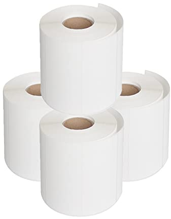 4 Rolls 1000 Pegatinas térmicas para direcciones de 89 x 36 mm, etiquetas para impresora térmica, autoadhesivas, para escribir para impresoras de escritorio, autoadhesivas, brillantes