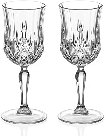 DIAMANTE Dorchester Aperitif Port Glasses or Small Wine Glasses- Nick & Nora - Made from Premium Lead Free Crystal - Set of 2