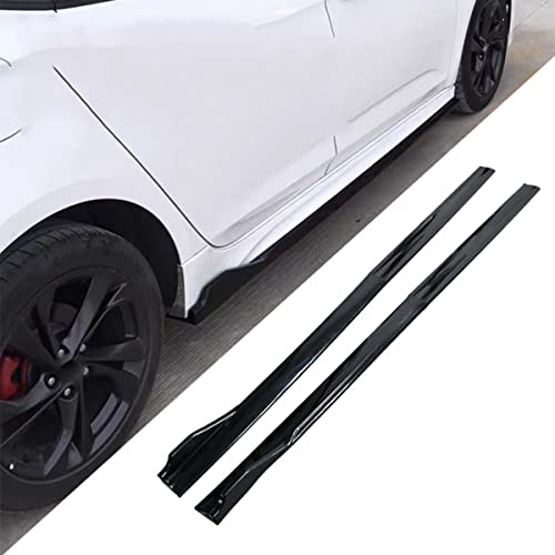 Zyph Auto Seitenschweller für BMW 4 Series 5 Series F32 G22 F36 F33 G23 G26 E60 F10 G30 F07 F11,2 Segmente Seitenfender Universal Rocker Seitenrock Flügel Diffusor,A/Glossyblack