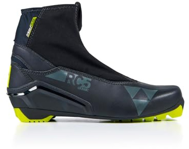 Fischer Unisex RC5 Classic Insulated Breathable Lightweight Water-Repelling Sports Nordic Cross-Country Ski Boots with Thermally Adaptable Foam, Soft Lining & Race Sole, Black/Yellow, 47
