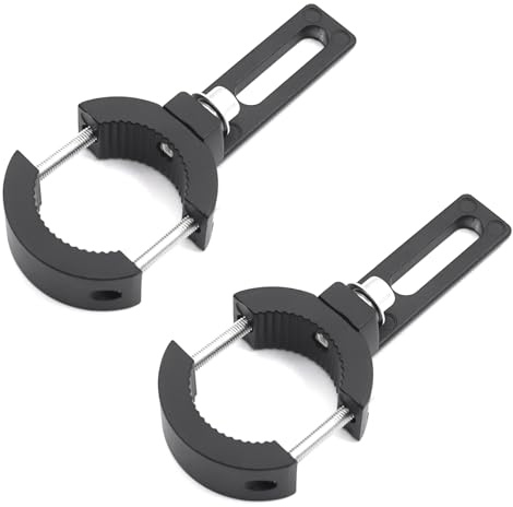Biqing 2PCS Support de Phare Additionnel moto 20mm-45mm, Support de montage universel pour phare de moto, Compatible avec diverses lampes