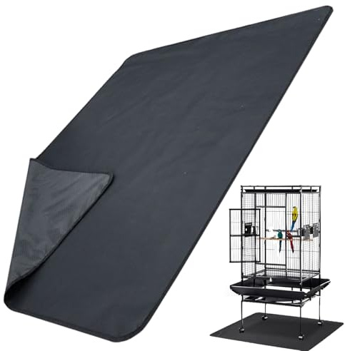 Tapis de sol pour cage à oiseaux – Imperméable et antidérapant – 122 x 91,4 cm d'épaisseur – Feuilles de sable pour oiseaux, cages, niches, cages d'intérieur pour reptiles, chiens, chats, lapins