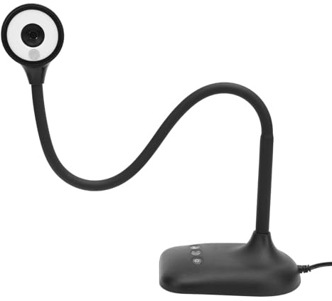 Ejoyous USB-dokumentkamera Webbkamera Doc-kamera 5MP 2K Autofokus Bildinvert 3-nivå LED-ljus 360 Rotation med USB C-kabel för Fjärrundervisning Videokonferens