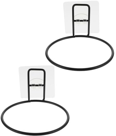 POPETPOP Wall Mounted Pet Feeding Bowl Rack Quiet Dining Feature 2pcs Iron and Plastic Construction with Load Bearing Capacity for Dogs and Cats Suitable for Small Apartments and Home