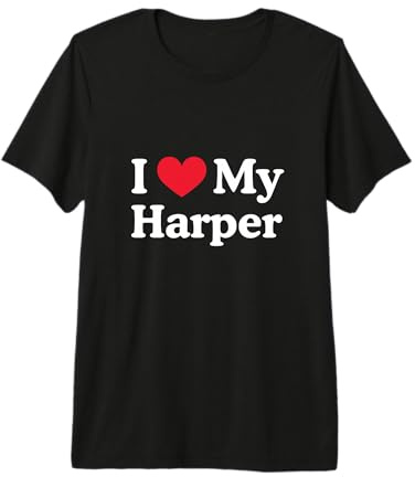 J'aime Mon cœur Harper, J'aime Harper T-Shirt Haut de Gamme