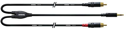 Cordial Y Cable with Minijack/2 Long RCA Straps 1.5 m