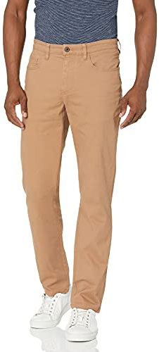 Amazon Essentials Men's Skinny Fit 5-Pocket Comfort Stretch Chino Pants, Khaki, 38W x 36L