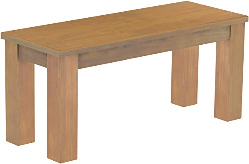 Brasilmöbel Sitzbank 100 cm Rio Classico Eiche Natur Massivholz aus Pinie, Verschiedene Größen & Farben, ideal für Esszimmer & Küche