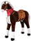 Knorrtoys 40750 - Stehpferd XXL Winnie Standpferd Reitpferd, mit Sattel und Zaumzeug, braun, Dunkelbraun