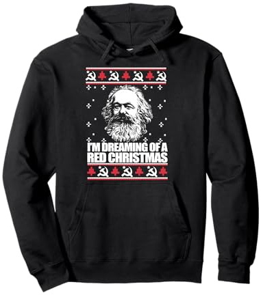 DREAMING RED CHRISTMAS Karl Marx Brutto Natale Maglione Meme Felpa con Cappuccio
