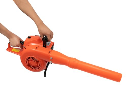 60CC Laubbläser Benzin 2-Takt Benzin Laubsauger Luftgekühlter Motor Tragbares Schneefräse Orange