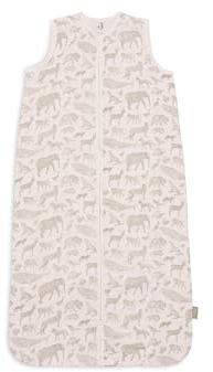 Jollein Baby Musselin Sommerschlafsack, Animals, Olive Green, 110 cm