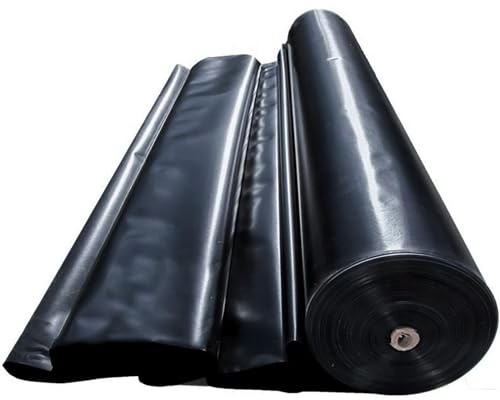 3x5 6x8 4x9.0m Revestimiento De Estanque Lona para Estanque de HDPE Lámina De Invernadero Flexible Forro para Estanque Koi Jardines Acuáticos Y Cascadas Paisajismo Negro(Tamaño:6x8.0m (19.7x26.2ft))
