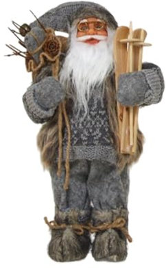 getuse Weihnachtsmann-Figur Stehende Weihnachtsmann-Figur - Weihnachtsdekoration Weihnachtsmann-Puppe für Geburtstag, Festival, Innen- & Außenbereich Urlaub Dekor (Höhe 30cm)