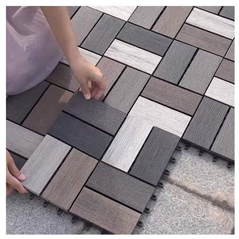 exproyzk Baldosas para terraza, Paquete de 4 baldosas entrelazables para terraza, Revestimiento para Suelos de Patio