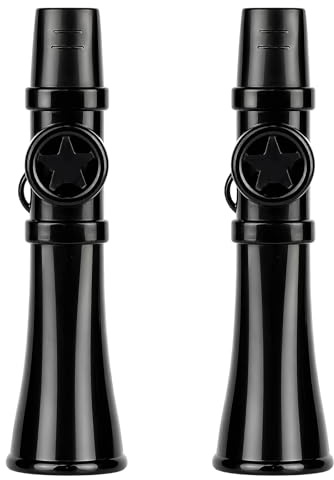 Kazoo Instrument, Two Black Harmonicas for Adults, Portable Musical Instruments, 13.50 x 3.50 x 2.50 cm Size