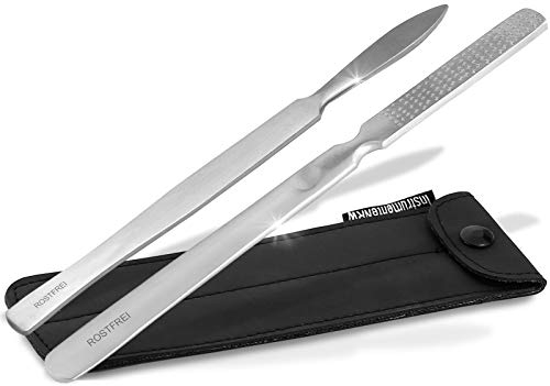 Profi Hornhaut-Raspel Pediküre Set Hornhautfeile im Etui Fussfeile Hornhautschaber 3 tlg