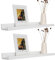 WOLTU 2er Bilderleiste 100cm Lange, Fotoleiste Bilderregal Wandregal Bild Magazin Fotohalter, Kinder Bücherregal Weiß RG9297ws-2
