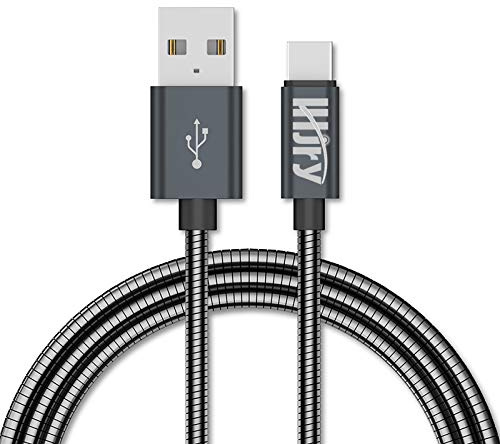USB Type C Cable, Metal Braided 6.6 ft 2 Pack Durable USB-A to USB-C Charging Cable, Fast Charger Cord for Samsung Galaxy S21 S20+ S10 S9 S8 A51 Note PS5 Controller Pixel