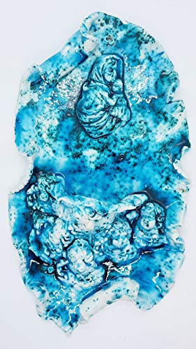 Acquasantiera Pezzo Unico Realizzato e Dipinto a mano Le Ceramiche del Castello Made in Italy Dimensioni 33 x 19 cm.