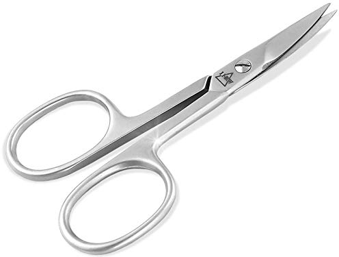Nagelschere Fußnagelschere mit scharfer leicht gebogener Schnittfläche für die Nagelpflege Maniküre Pediküre Schere aus rostfreiem Edelstahl zum Schneiden von Finger- und Fußnägel 9,5 cm