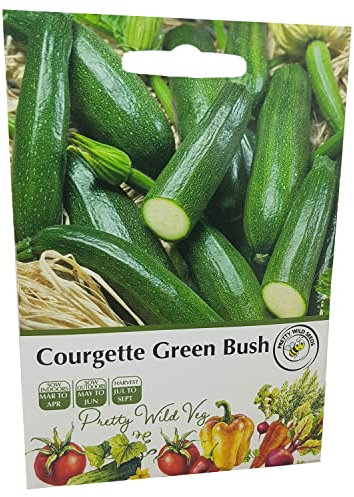 Courgette Green Bush Seeds Vegetable Fruit Seeds Veg Seeds Cabbage Carrot Sweetcorn Tomato Strawberry (Courgette Green Bush)