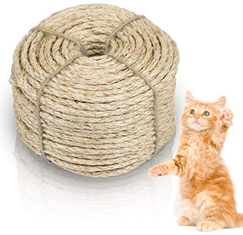 Sonnewelt Corde en sisal pour arbre à chat 8 mm - Corde en sisal naturel - Accessoire de décoration - 100 m