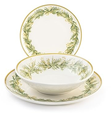 H&H servizio tavola natalizio 18 pezzi Royal